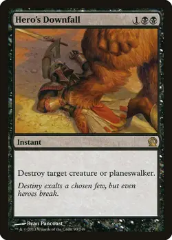 Hero's Downfall Theros HEAVILY PLD Black Rare MAGIC THE GATHERING CARD ABUGames - Image 1