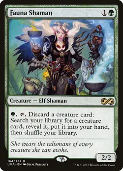 Fauna Shaman Ultimate Masters NM Green Rare MAGIC THE GATHERING CARD ABUGames - Image 1