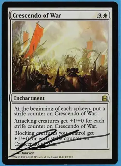 Crescendo of War Commander NM White Rare Artist Signed CARD (s4789) ABUGames - Image 1