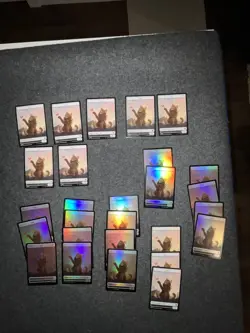 MTG Foundation Cat Token Lot 27 card lot 17 Foil 10 Non - Image 1