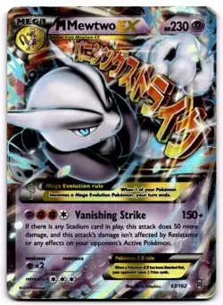 M Mewtwo EX 63/162 XY BREAKthrough Ultra Rare Pokemon Card - HP - Image 1