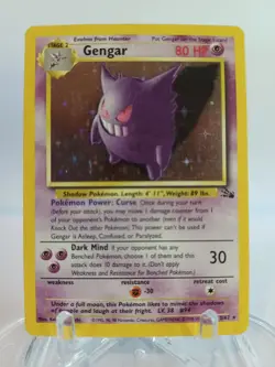 Pokemon Gengar TCG Fossil Holo Card 5/62 Unlimited Holo Rare - Image 1