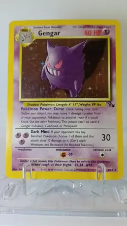 Pokemon Gengar TCG Fossil Holo Card 5/62 Unlimited Holo Rare - Image 2