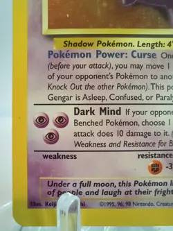 Pokemon Gengar TCG Fossil Holo Card 5/62 Unlimited Holo Rare - Image 5