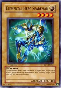 Elemental Hero Sparkman - DP1-EN004 - Common - 1st Edition YuGiOh TCG Card - Image 1