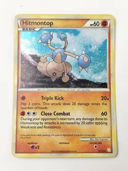 Pokemon HITMONTOP 5/123 HOLO Rare HeartGold SoulSilver Pokemon card - LP - Image 1