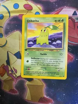 1st Edition Chikorita 53/111 Neo Genesis Set Rare Vintage Pokemon Card - LP - Image 1