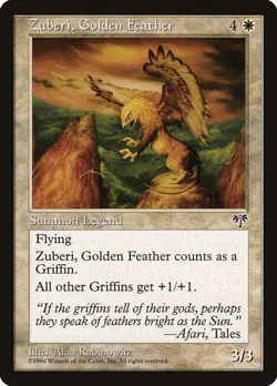 Zuberi, Golden Feather Mirage HEAVILY PLD White Rare MAGIC MTG CARD ABUGames - Image 1