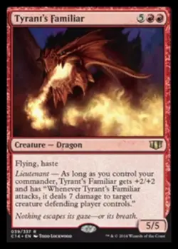 1 x Tyrant's Familiar - Commander 2014 - Moderate Play - MTG - Image 1