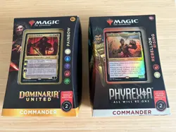 Unopened 2 Pack Painbow And Rebellion Rising Dominaria Phyrexia MTG Commander - Image 1
