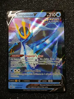 2021 Pokemon SWSH Black Star Promo Striker Tin Empoleon V SWSH108 - Image 1