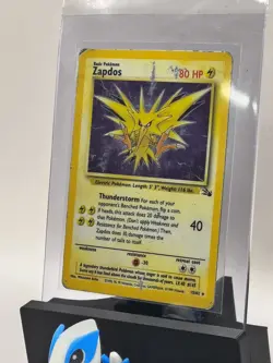 1999 Pokemon TCG Fossil Set WOTC Zapdos Holo Rare 15/62 Vintage Card MP - PSA 1 - Image 3