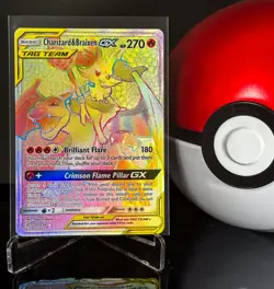Charizard and Braixen GX 251/236 Tag Team Rainbow Secret Rare Pokemon Cosmic LP - Image 1