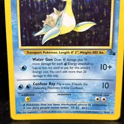 Lapras 10/62 Fossil Pokemon Card TCG Holo Rare - Image 2