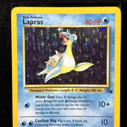 Lapras 10/62 Fossil Pokemon Card TCG Holo Rare - Image 3