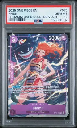 2025 ONE PIECE PREMIUM CARD COLLECTION BEST SELECTION VOL.4 #070 NAMI PSA 10 - Image 1