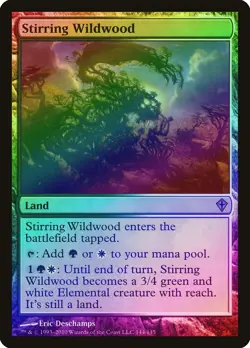 Stirring Wildwood FOIL Worldwake NM Land Rare MAGIC GATHERING CARD ABUGames - Image 1