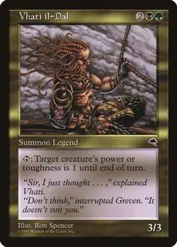 Vhati il-Dal Tempest HEAVILY PLD Black Green Rare MAGIC GATHERING CARD ABUGames - Image 1