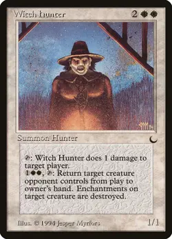 Witch Hunter The Dark PLD White Rare MAGIC THE GATHERING MTG CARD ABUGames - Image 1