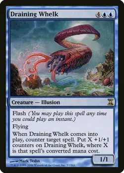 Draining Whelk Time Spiral NM Blue Rare MAGIC THE GATHERING MTG CARD ABUGames - Image 1