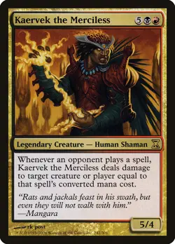 Kaervek the Merciless Time Spiral NM Black Red Rare MAGIC MTG CARD ABUGames - Image 1