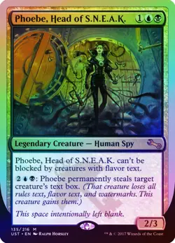 Phoebe, Head of S.N.E.A.K. FOIL Unstable NM Mythic Rare CARD ABUGames - Image 1