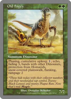 Old Fogey Unhinged NM Green Rare MAGIC THE GATHERING MTG CARD ABUGames - Image 1