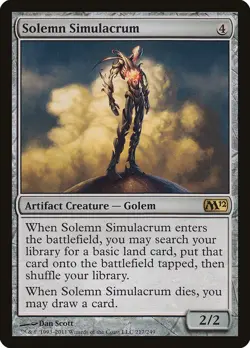 Solemn Simulacrum Magic 2012 / M12 NM Artifact Rare MAGIC MTG CARD ABUGames - Image 1
