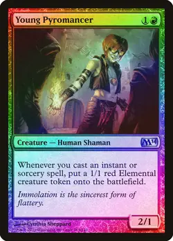 Young Pyromancer FOIL Magic 2014 / M14 NM Red Uncommon MAGIC MTG CARD ABUGames - Image 1