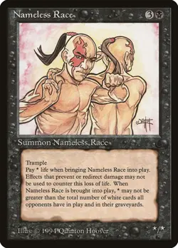 Nameless Race The Dark HEAVILY PLD Black Rare MAGIC THE GATHERING CARD ABUGames - Image 1