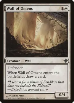 Wall of Omens Rise of the Eldrazi NM White Uncommon MAGIC MTG CARD ABUGames - Image 1