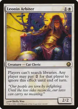 Leonin Arbiter Scars of Mirrodin NM White Rare MAGIC GATHERING CARD ABUGames - Image 1
