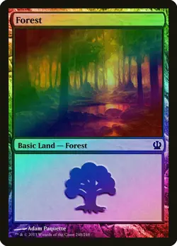 Forest (248) FOIL Theros NM Basic Land MAGIC THE GATHERING MTG CARD ABUGames - Image 1