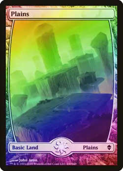 Plains (230) FOIL Zendikar PLD Basic Land Extended / Full Art CARD ABUGames - Image 1