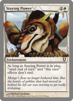 Staying Power Unhinged NM White Rare MAGIC THE GATHERING MTG CARD ABUGames - Image 1