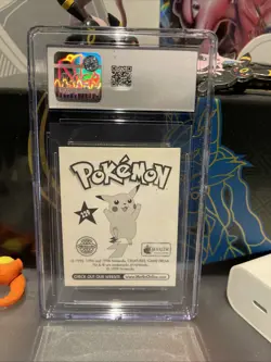 1998 Squirtle Pokemon Merlin Sticker Series 1 CGC 8 NM/Mint, Vintage - Image 2