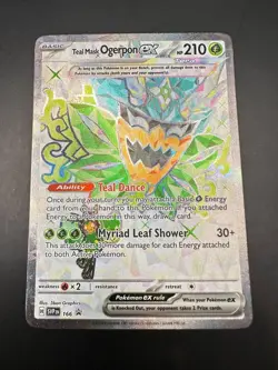Teal Mask Ogerpon EX SVP166 Black Star Promo Full Art Card Pokemon - Image 1