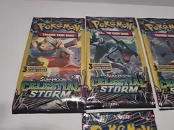 4x Pokemon Packs Celestial Storm Sun & Moon Mini Booster Pack Pokemon Rare 2018 - Image 4