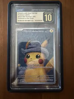 Pokemon 085 Van Gogh Pikachu With Grey Felt Hat CGC 10 PRISTINE - Image 1