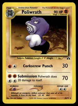 Poliwrath #28 - Rare - Pokemon Neo Discovery - LP - Image 1