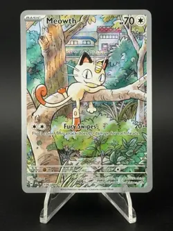 Meowth Illustration Rare 106/094 Pokemon Phantasmal Flames English Near Mint 106 - Image 1
