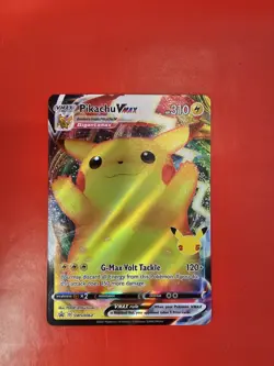 Pokemon Pikachu TCG VMAX SWSH062 Celebrations Full Art Black Star Promo NM - Image 1