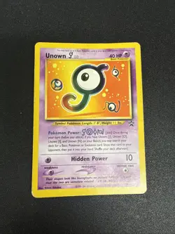 Pokemon TCG Unown J38 Black Star Promo Card Moderately Played - Image 1