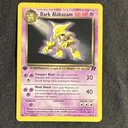Dark Alakazam 18/82 Team Rocket 1st Edition Regular Rare Non-Holo Pokemon LP - Image 1