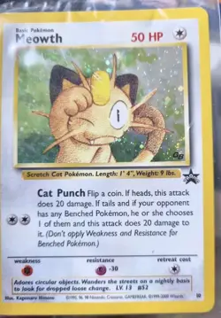 Sealed Game Boy WOTC Meowth #10 Black Star Promo Pokemon Card PAL with EU Insert - Image 1