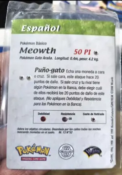 Sealed Game Boy WOTC Meowth #10 Black Star Promo Pokemon Card PAL with EU Insert - Image 2