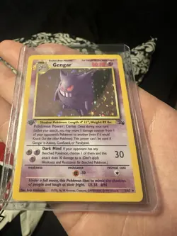 Gengar 5/62 Rare Fossil Holo 1st Edition Pokemon - Image 2