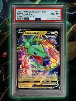 Pokemon Rayquaza V SWSH147 - Black Star Promo - Sword & Shield PSA 10 LOW POP ! - Image 1