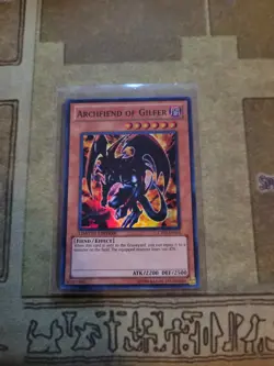 YUGIOH ARCHFIEND OF GILFER CT07-EN014 SUPER LIMITED ED NM - Image 1