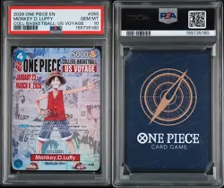 One Piece Monkey D. Luffy US Voyage NCAA College Basketball Card Promo PSA 10 - Image 3